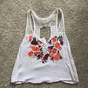Tank top with flowers design